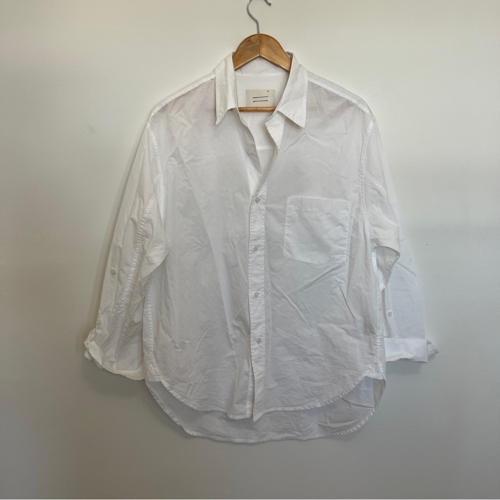 Citizens Of Humanity Kayla Shirt in Optic White Size M NWOT - Picture 3 of 6